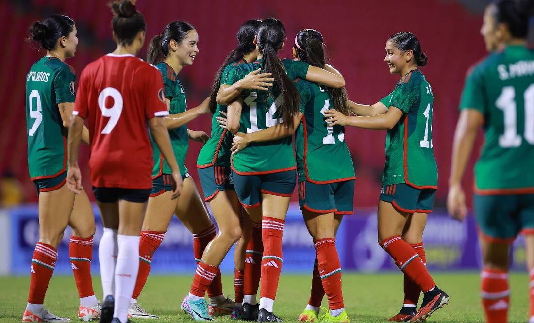 Cristina Ferral marcó el gol con el que la Selección mexicana Femenil derrotó a Trinidad y Tobago. Foto: Imago7