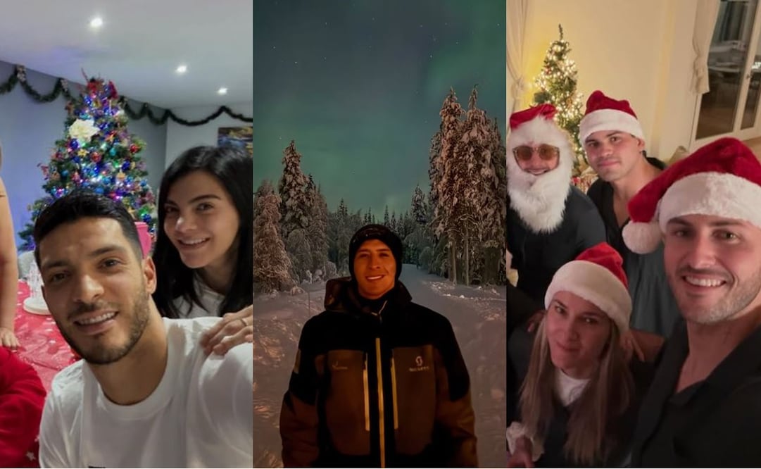 Raúl Jiménez, Edson Álvarez y Santiago Giménez durante sus vacaciones decembrinas - Fotos: @rauljimenezl15, @edsonnalvarez y @sant.gimenez en Instagram