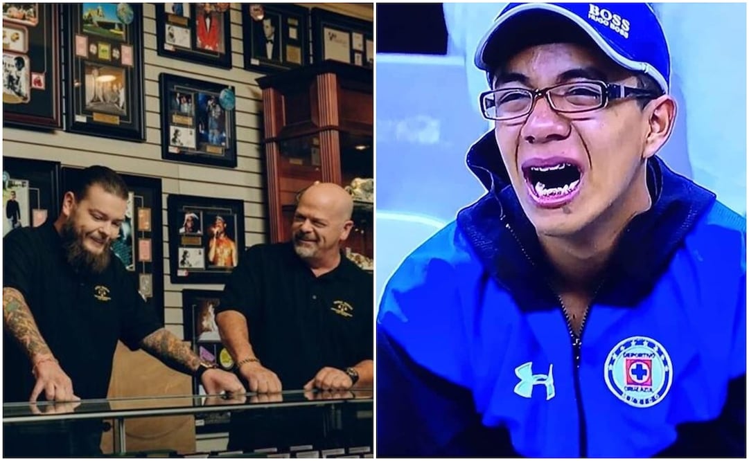 Actores principales del Precio de la Historia y aficionado de Cruz Azul llorando / FOTOS: Capturas