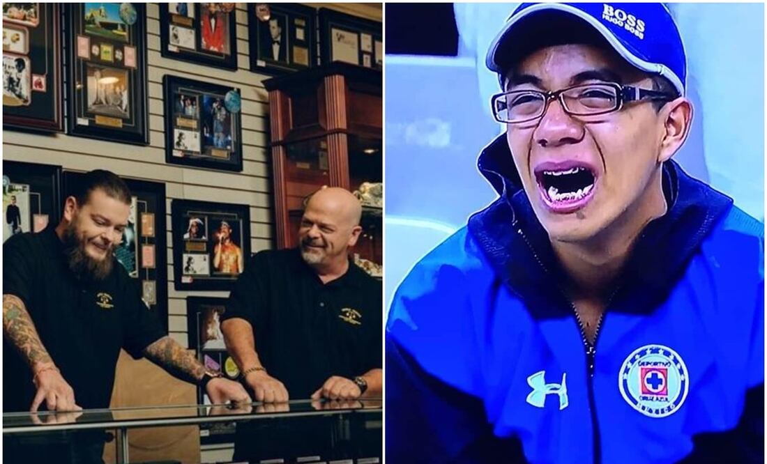 Actores principales del Precio de la Historia y aficionado de Cruz Azul llorando / FOTOS: Capturas