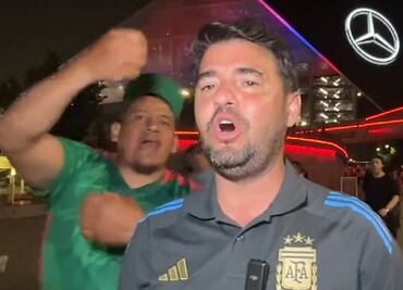Periodista argentino se hace de palabras con aficionado mexicano: "¿Cuántas copas tiene México?"