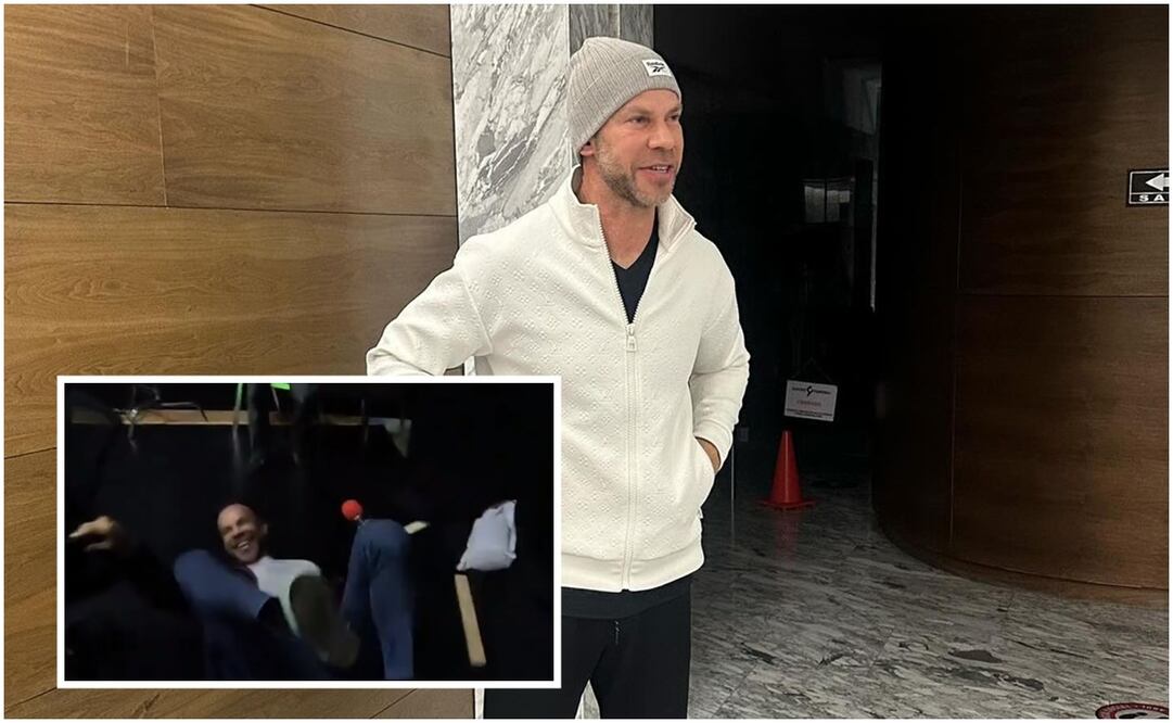 Zague en su casa y después de caerse en transmisión de TV Azteca / FOTO: Instagram @irzague y Captura