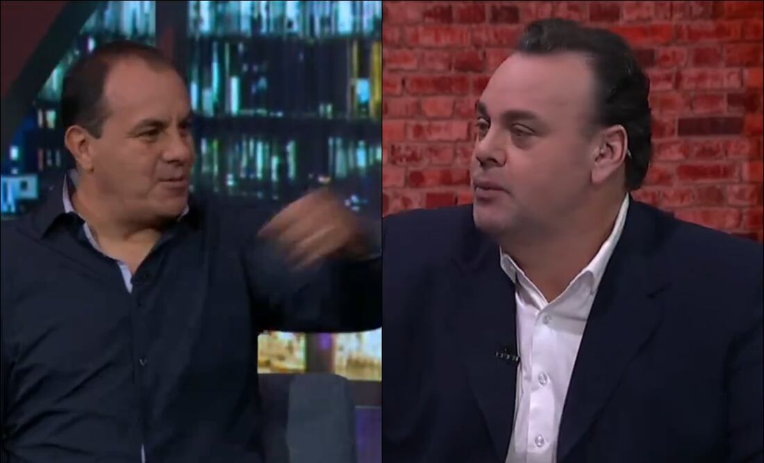 Cuauhtémoc Blanco y David Faitelson en Televisa - Foto: Capturas de pantalla