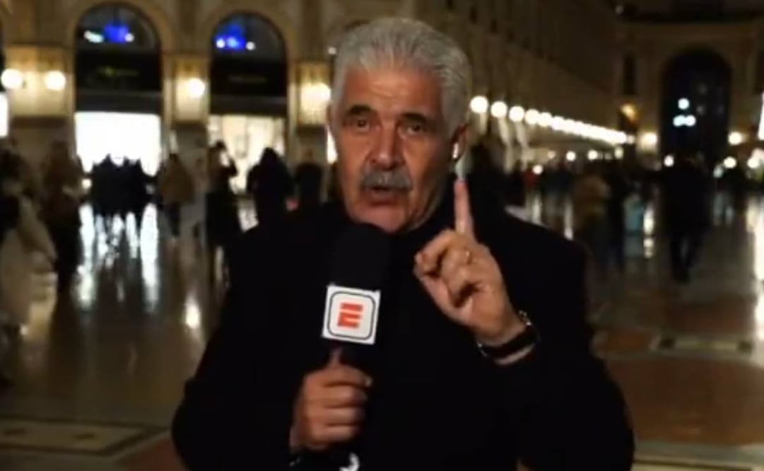 Tuca Ferretti debutó como reportero de ESPN en una cobertura en Milán. Foto: Especial