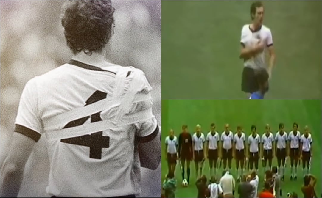 Franz Beckenbauer jugó gran parte del duelo ante Italia con el brazo inmovilizado. FOTO: Capturas
