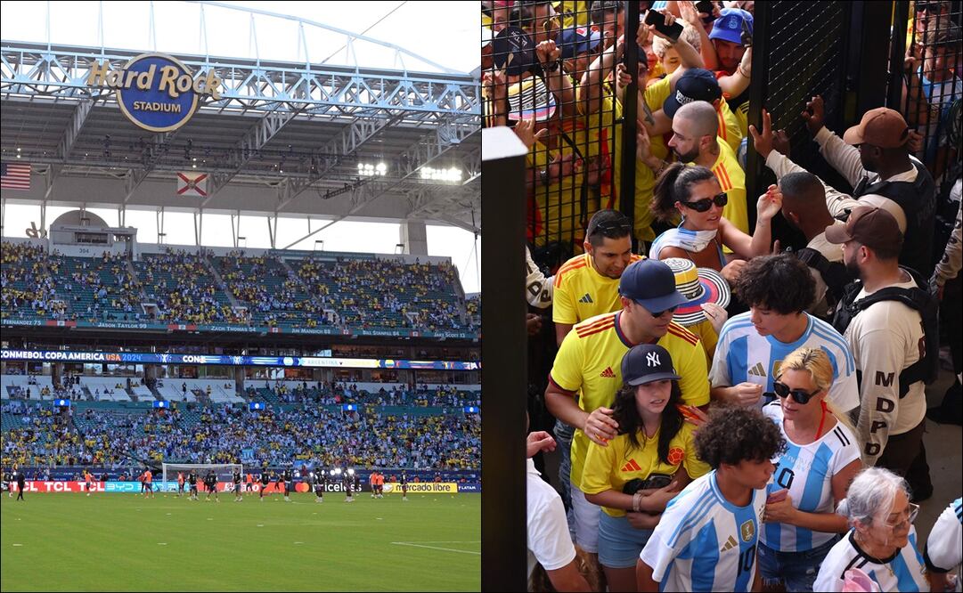 Las puertas del estadio fueron cerradas para restablecer el orden. FOTO: AFP