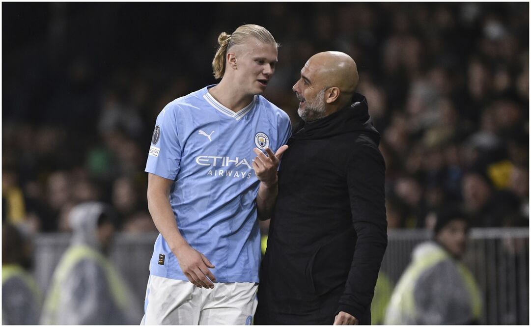 Haaland y Guardiola en la victoria del City ante el Young Boys / FOTO: AP