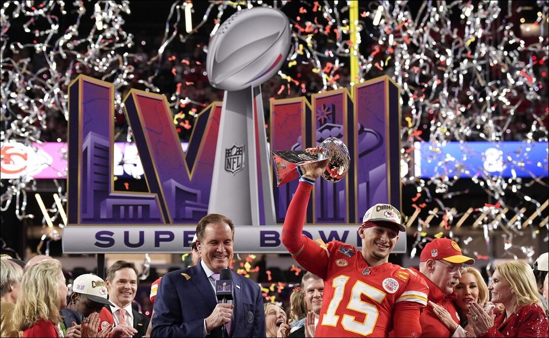 El Super Bowl LVIII se volvió la transmisión con más audiencia en Estados Unidos desde el alunizaje de 1969 / FOTO: AP