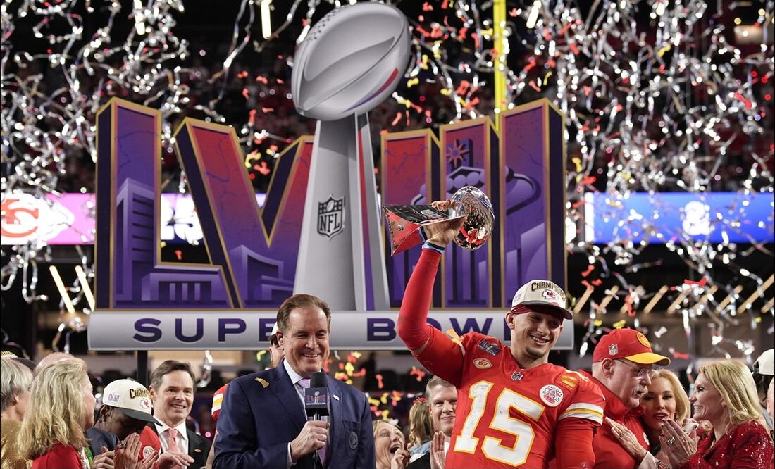 El Super Bowl LVIII se volvió la transmisión con más audiencia en Estados Unidos desde el alunizaje de 1969 / FOTO: AP