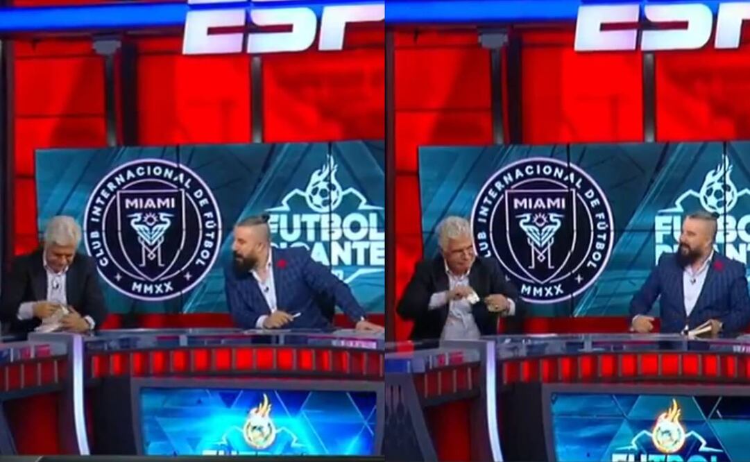 El Tuca Ferretti rompió los apuntes de Álvaro Morales en un programa en vivo. Foto: Especial