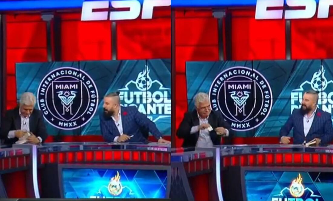 El Tuca Ferretti rompió los apuntes de Álvaro Morales en un programa en vivo. Foto: Especial