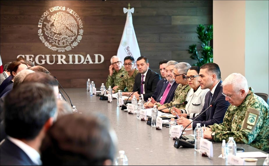 Omar García Harfuch revisa protocolos de inteligencia, prevención y despliegue operativo de cara a la Copa del Mundo. FOTO: @OHarfuch