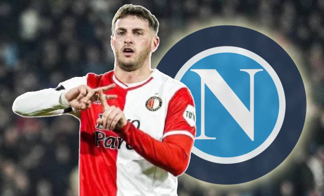 Santiago Giménez podría convertirse en el segundo mexicano que juega en el Napoli.  Foto: Especial