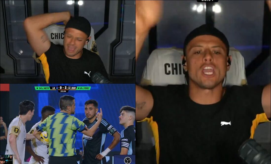 Javier Hernández estalló en plena transmisión de la Kings League por una decisión arbitral. FOTO: Capturas