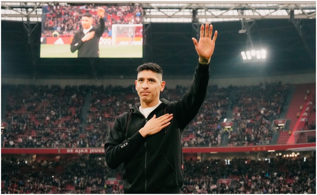 Edson Álvarez en la Johan Cruyff Arena / FOTO: Twitter @AFCAjax