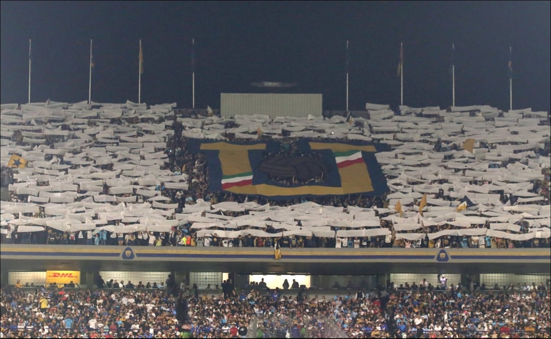 Así fue el mosaico que armó la Rebel en el Olímpico Universitario. FOTO: Carlos Mejía / El Universal