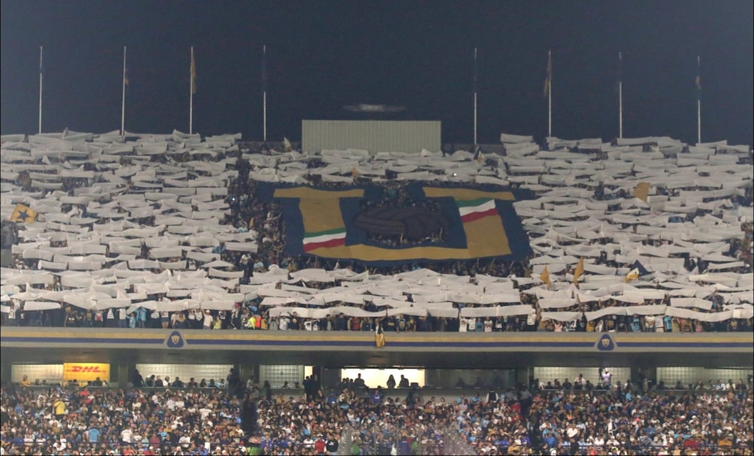 Así fue el mosaico que armó la Rebel en el Olímpico Universitario. FOTO: Carlos Mejía / El Universal