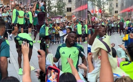 Julián Quiñones se molestó con un fanático mexicano por lanzar la playera del América al piso