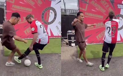 Futbolista amateur humilló a Santiago Giménez y hasta túnel le hizo