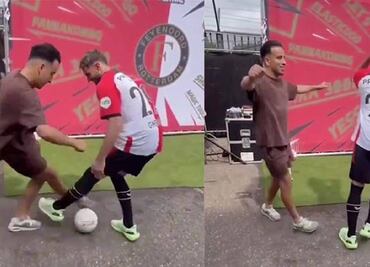 Futbolista amateur humilló a Santiago Giménez y hasta túnel le hizo