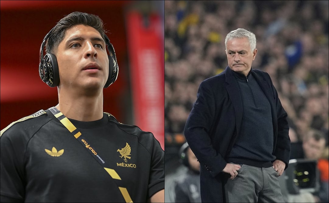 Edson Álvarez y José Mourinho. FOTOS: Imago7 / AP