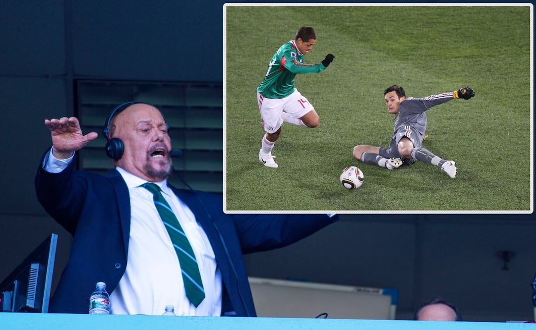 El 'Perro' Bermúdez y su icónica narración al gol de Javier Hernández en el Mundial de 2010 Foto: Especial