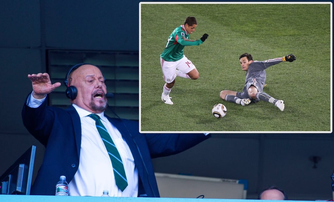 El 'Perro' Bermúdez y su icónica narración al gol de Javier Hernández en el Mundial de 2010 Foto: Especial