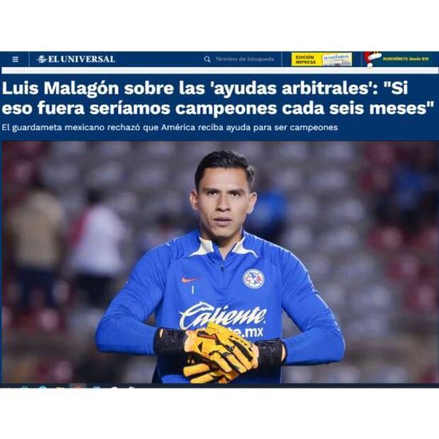 En septiembre de 2023, Malagón aseguró que solo con ayudas arbitrales podrían ser campeones cada seis meses. Foto: Especial