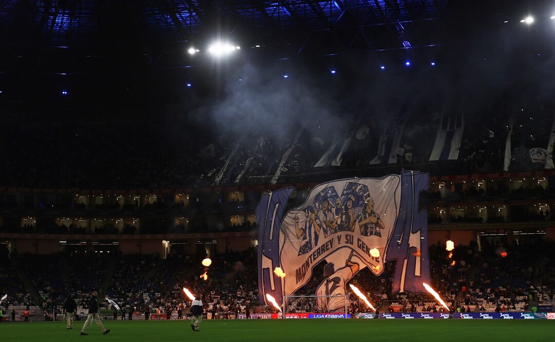 Tifo de los Rayados de Monterrey en el Estadio BBVA, durante los Cuartos de Ida del Apertura 2024 - Foto: Imago7