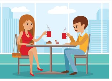 Los infieles prefieren tener su primera cita tomando un café