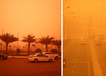 10 fotos apocalípticas de la impresionante tormenta de arena en Irak
