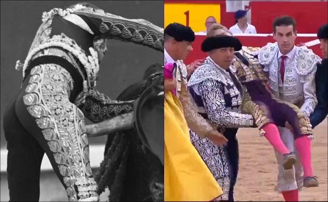 Borja Jiménez es auxiliado por su cuadrilla rumbo a la enfermería. FOTO: Capturas