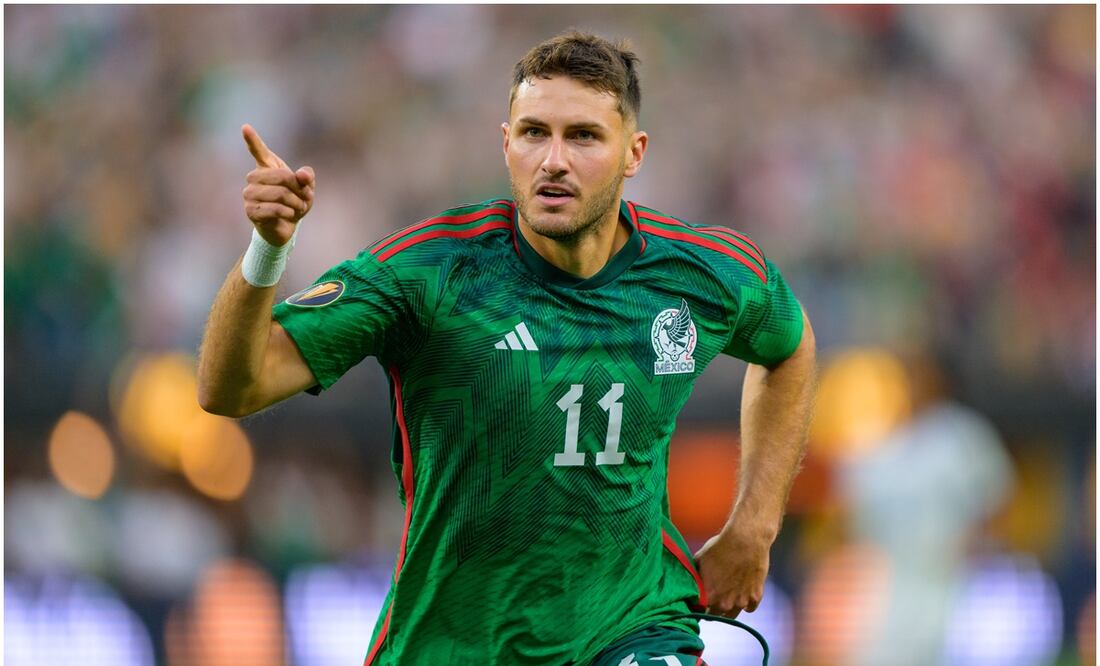 Santiago Giménez celebrando con la Selección Mexicana / FOTO: Imago7