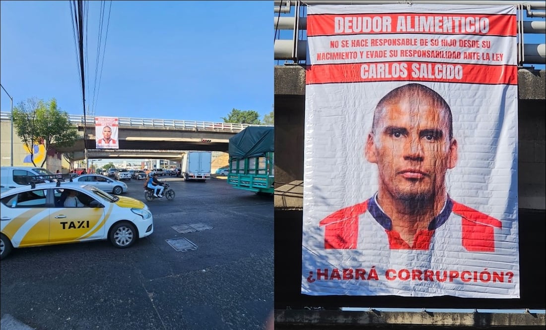 Así fue señalado Carlos Salcido por no pagar una supuesta pensión alimenticia a su hijo. FOTOS: Capturas