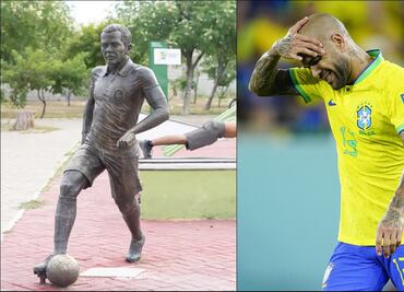 La estatua de Dani Alves en su ciudad natal fue retirada tras ser condenado por violación