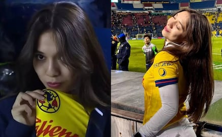 Aficionada del América se volvió viral por besar el escudo en plena transmisión de TUDN ¿Quién es?
