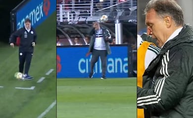 La ocasión que Tata Martino recibió tremendo balonazo en le rostro de parte de un técnico rival