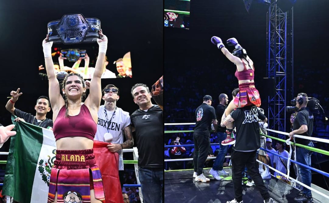 Alana Flores se llevó la victoria por decisión unánime ante la colombiana Mav. FOTO: @alanafloresf