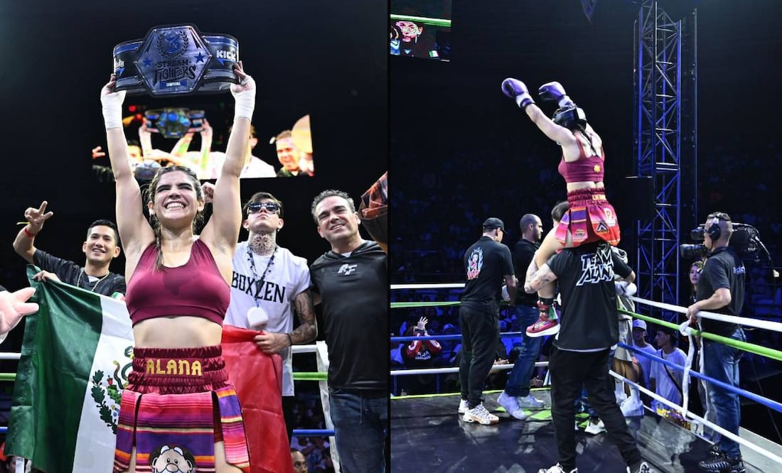 Alana Flores se llevó la victoria por decisión unánime ante la colombiana Mav. FOTO: @alanafloresf