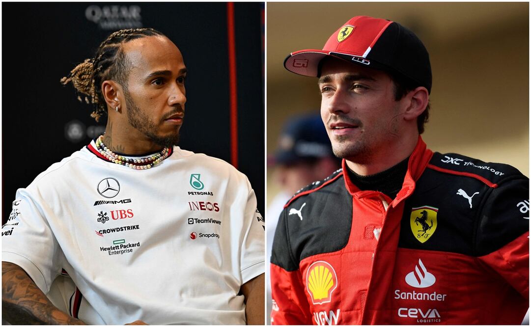 Lewis Hamilton y Charles Leclerc - AFP