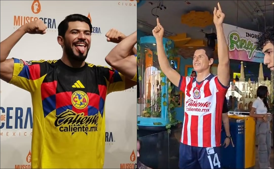 Henry Martín y Chicharito Hernández tienen su figura en el Museo de Cera de CDMX y Guadalajara, respectivamente. FOTOS: Leobardo Vázquez / Sebastián García | EL UNIVERSAL