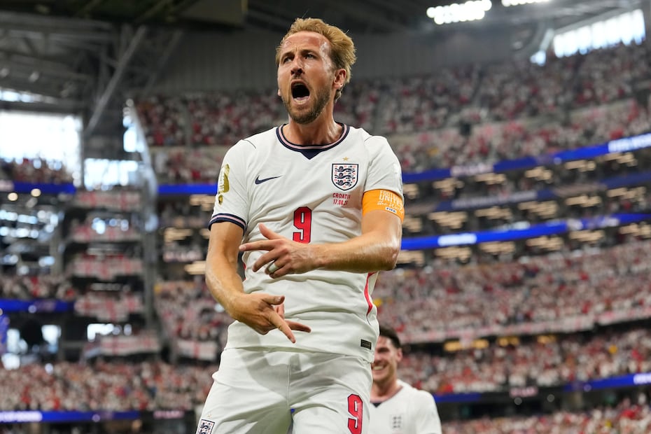 Harry Kane en festejo de gol con Inglaterra, durante la Fase de Grupos del Mundial de 2026 - Foto: AP