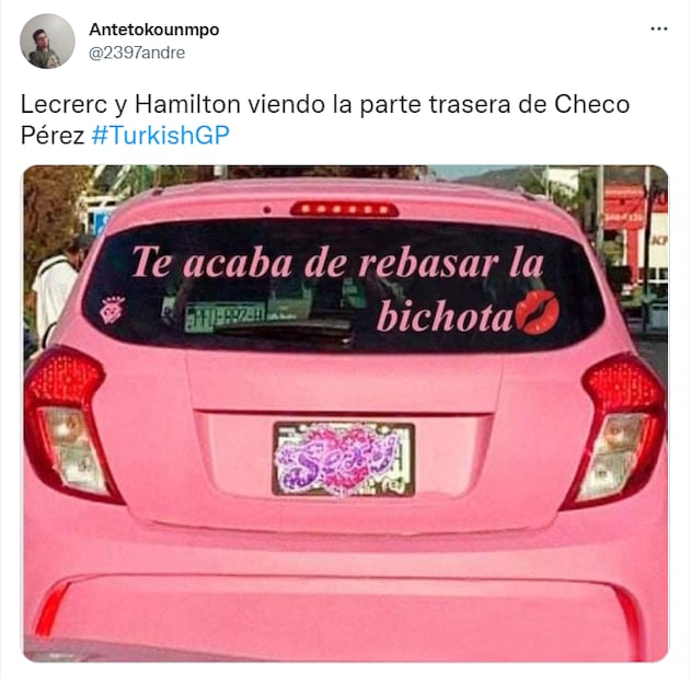 "Checo" Pérez se vuelve a subir al podio, aquí los mejores memes
