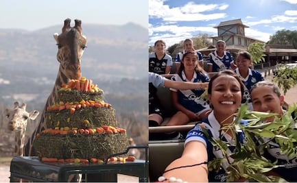 Puebla Femenil presume fotografía oficial junto con la jirafa Benito