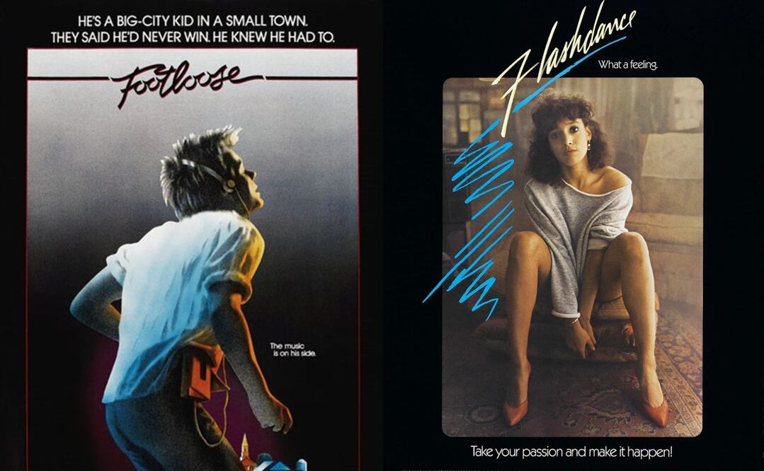 Imágenes de las películas "Footloose" (1984) y "Flashdance" (1983)