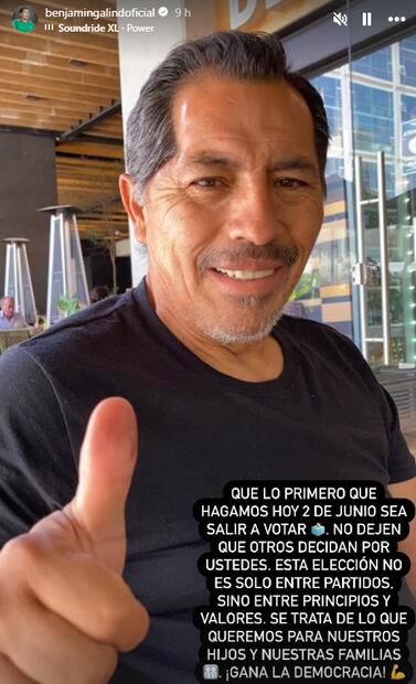 Benjamín Galindo invitó a la gente a votar este 2 de junio. FOTO: Captura
