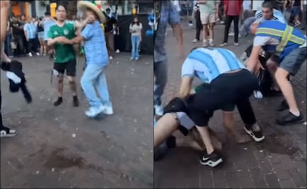 Aficionado con playera de México sufre agresión de parte de seguidores argentinos