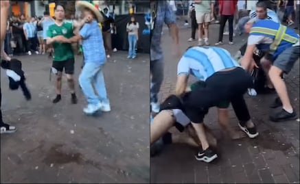 Aficionado con playera de México sufre agresión de parte de seguidores argentinos