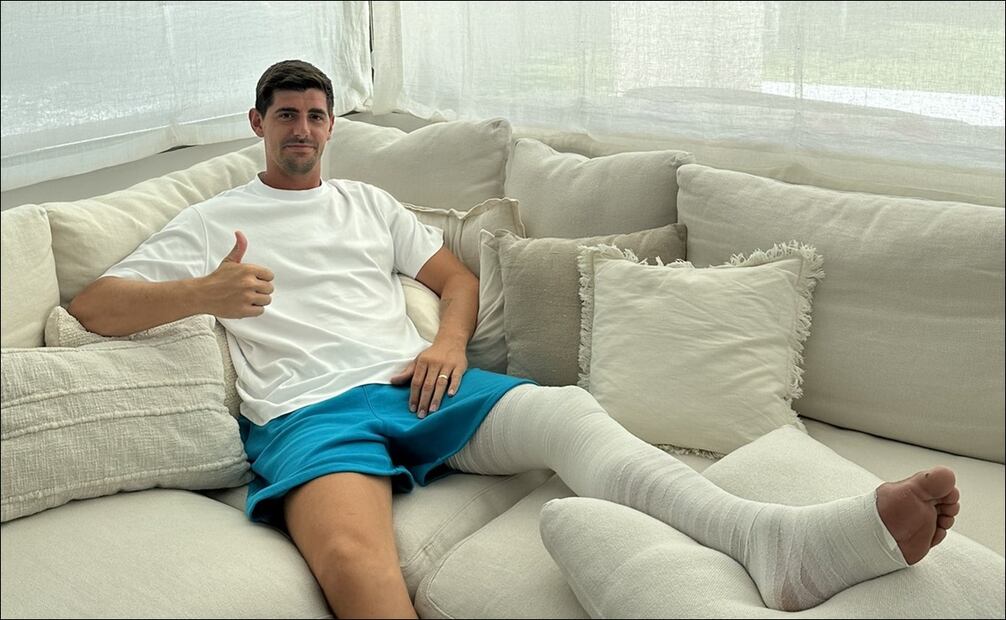 Real Madrid comunicó que Thibaut Courtois es baja por una rotura del menisco de la rodilla derecha / FOTO: 
@thibautcourtois