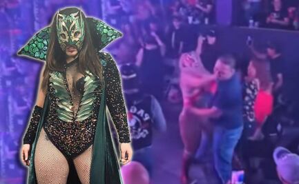 La Hiedra golpeó a un aficionado en plena función de lucha libre ¿Qué la hizo reaccionar así?